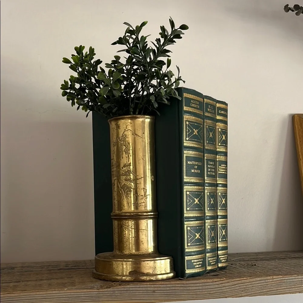 Brass etched wall pocket Vase